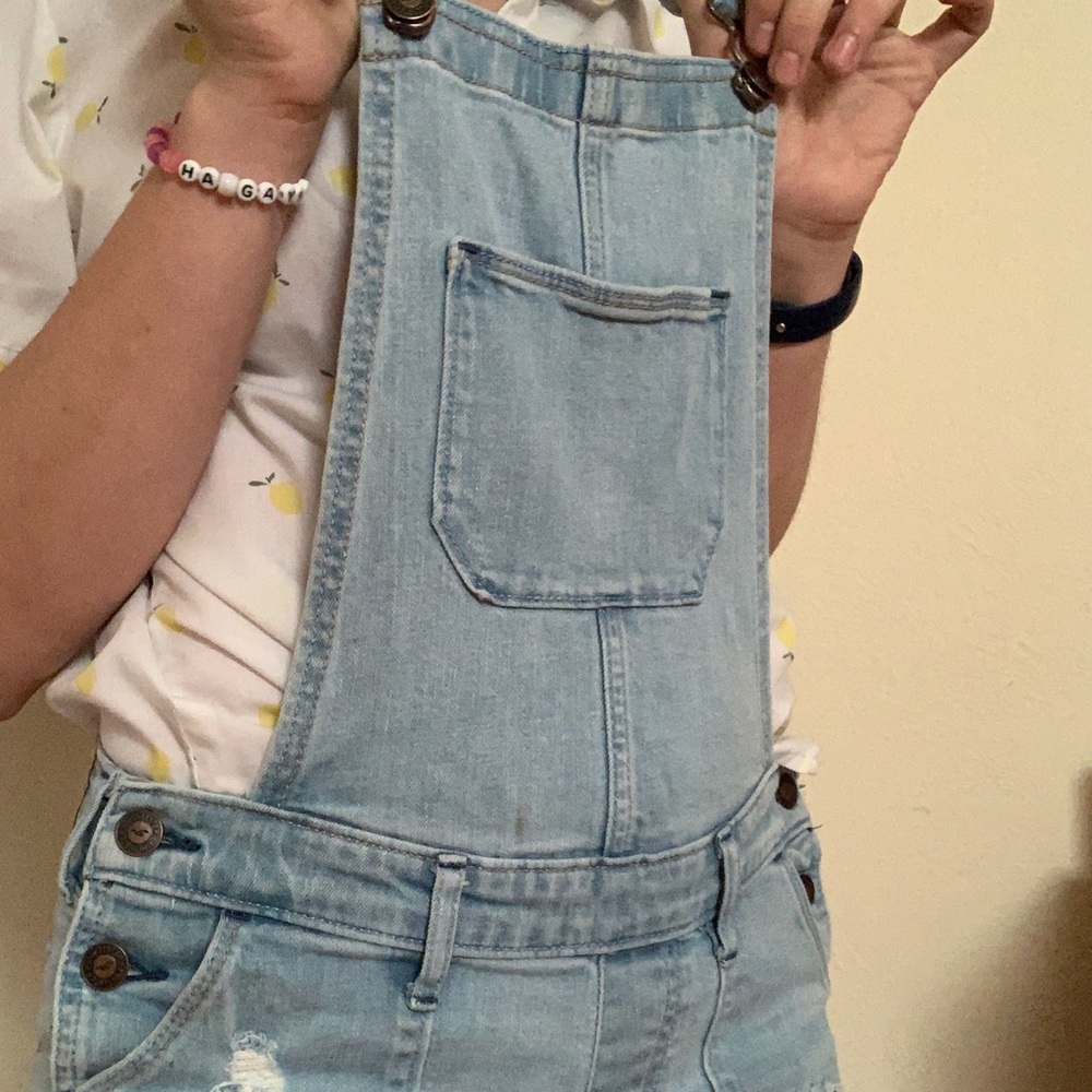 Short Denim Overalls